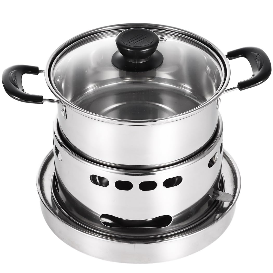 LUMINFLY compact portable stove with pot packed in a backpack