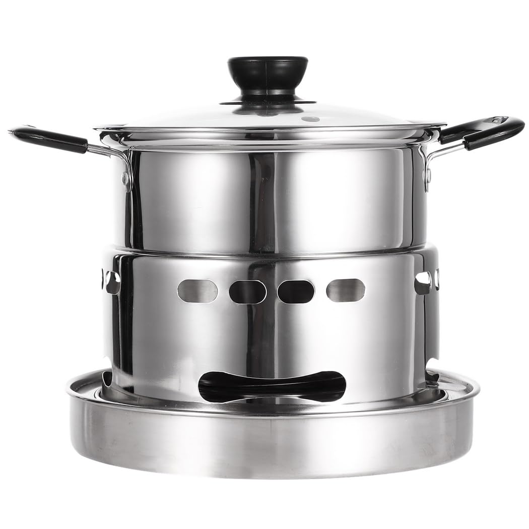 LUMINFLY spirit stove with small pot ideal for solo or two-person meals