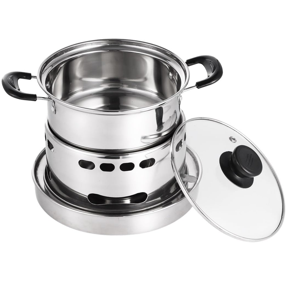 LUMINFLY stainless steel cooker camping stove shown for durable outdoor meals