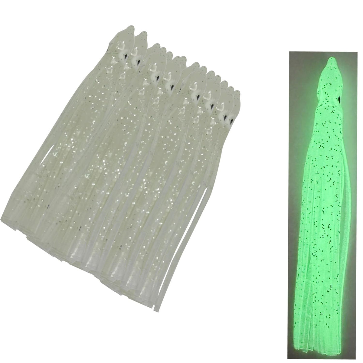 Luminous clear octopus glow skirts in size 1.97 inches