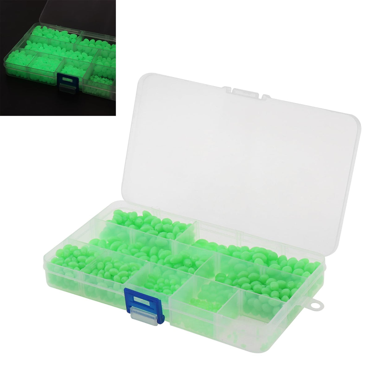 Box of 900 luminous fishing beads