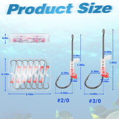 Close-up of glow-in-the-dark coating on Luminous Live Shrimp Hooks