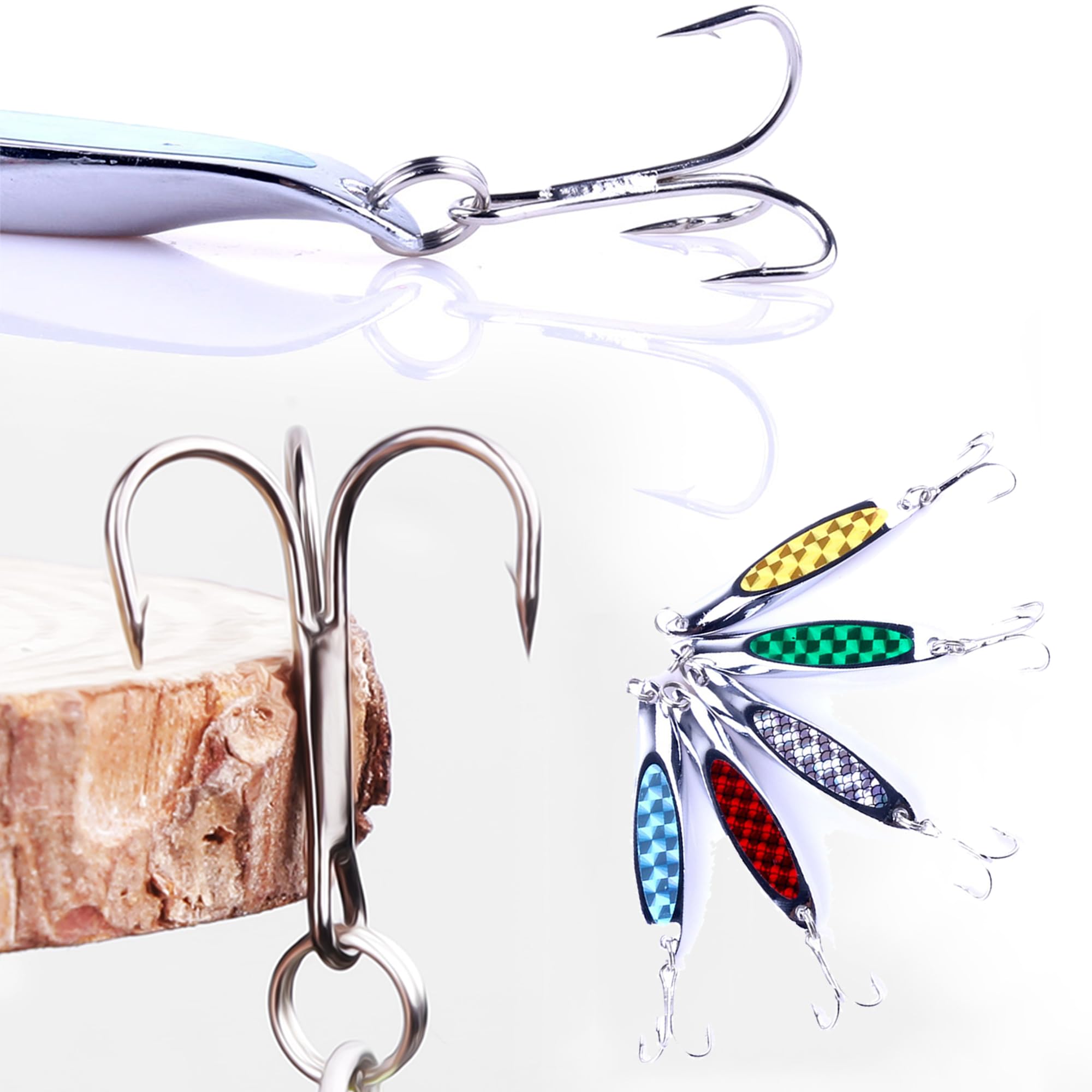 Lumista spoons rear-weighted design boosts casting distance.