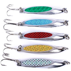Lumista fishing spoons box with trout lures for versatile freshwater fishing.
