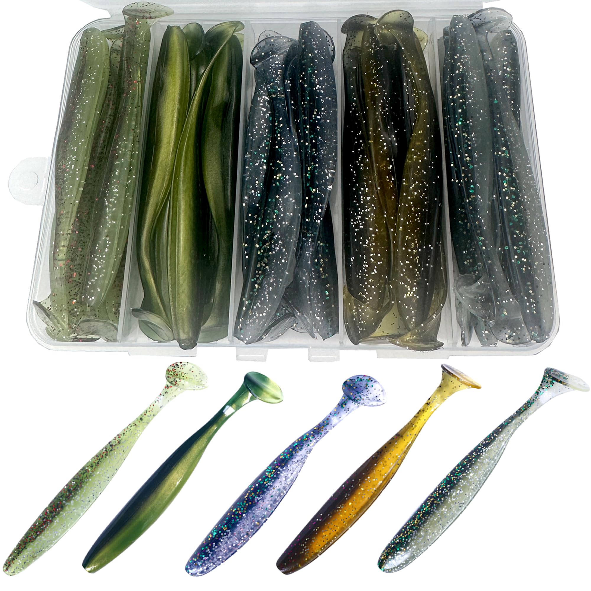 Lumista paddle-tail swimbaits color pack boosts lure variety for bass and trout.
