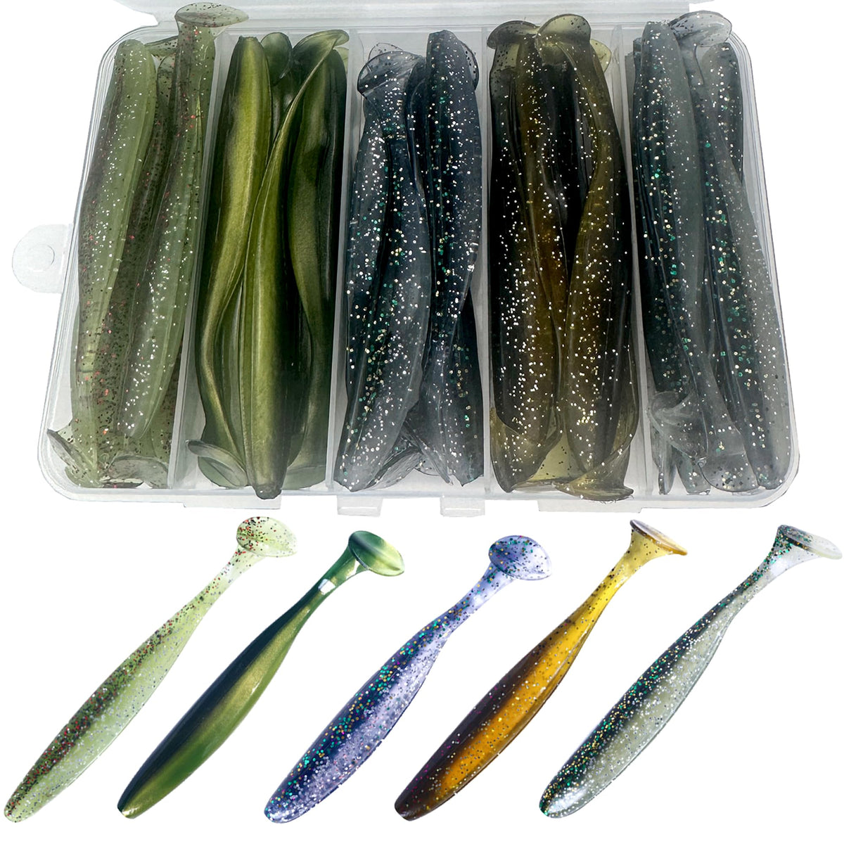 Lumista paddle-tail swimbaits color pack boosts lure variety for bass and trout.