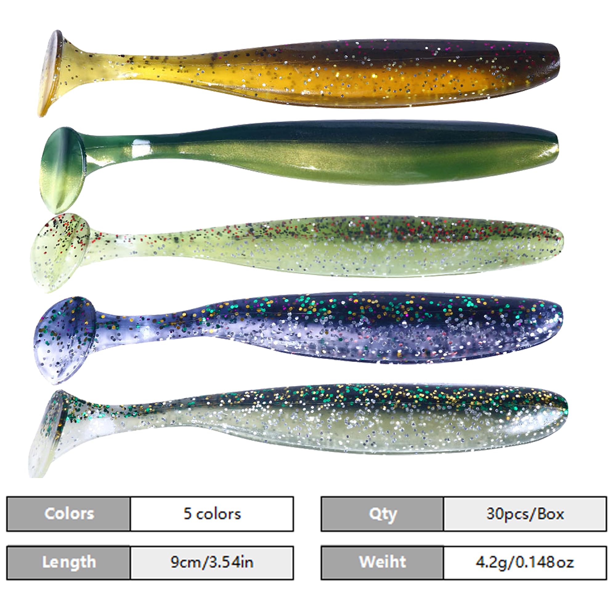 Lumista soft plastic lures kit box keeps colors organized for quick fishing.