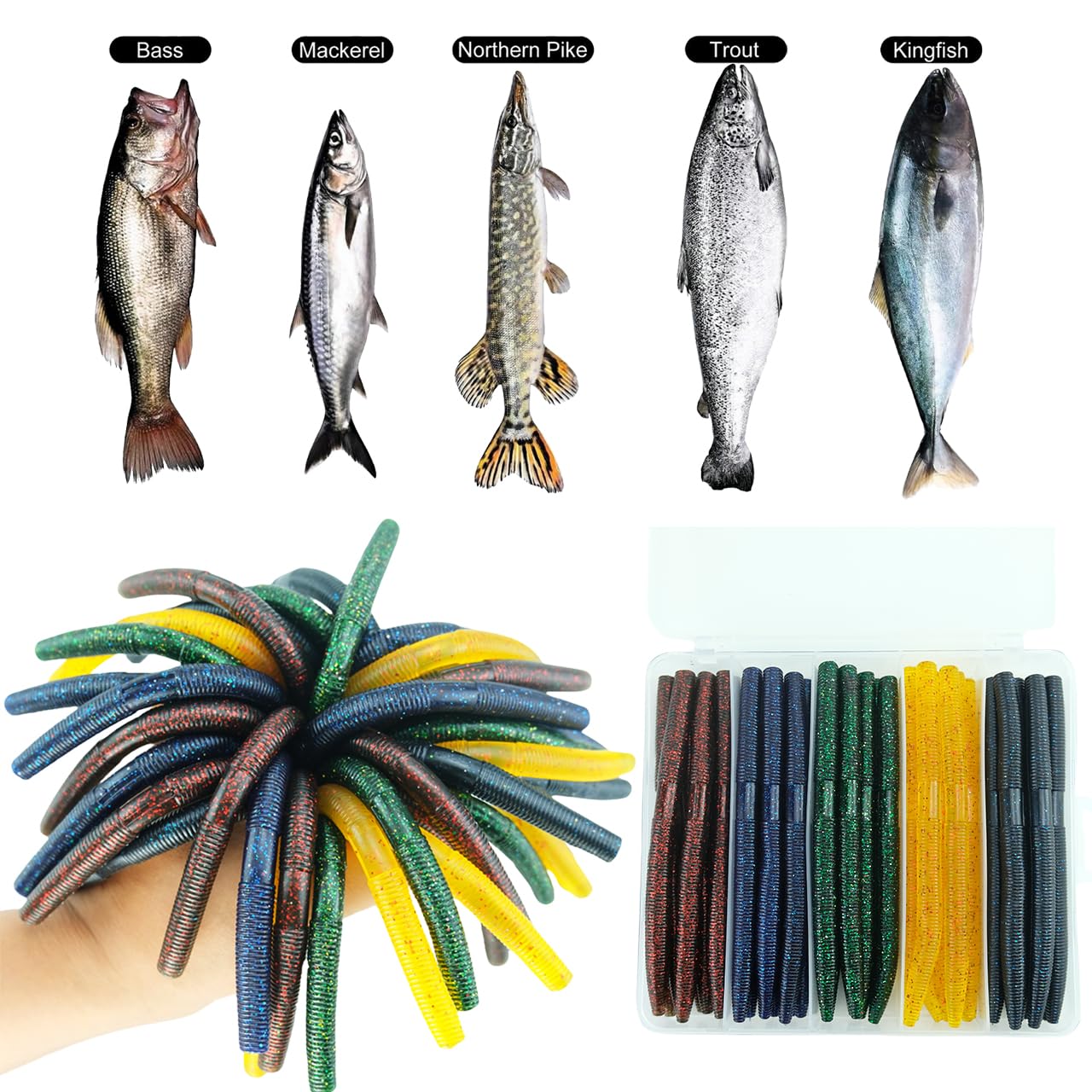 Lumista Wacky Worms help bass and trout anglers cover fresh and saltwater scenarios.