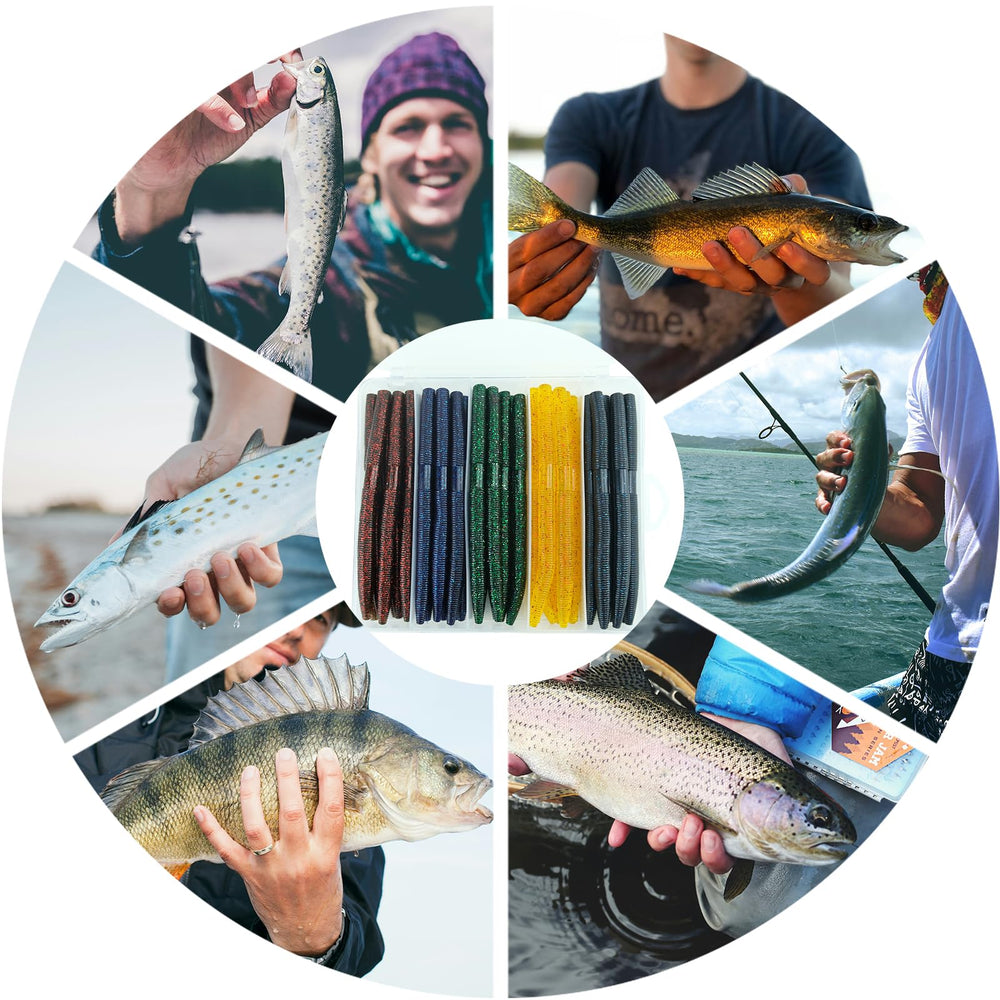 Lumista Wacky Worms four rigs plug-n-play setup simplifies rigging on the water.