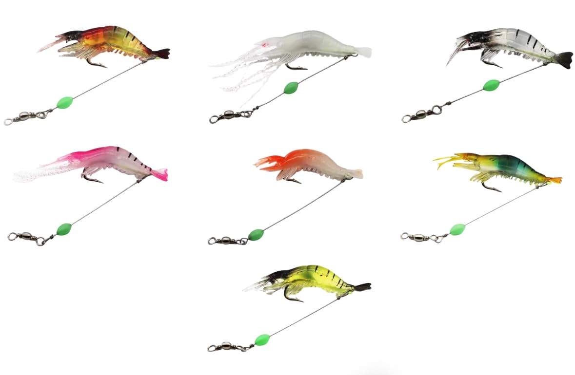 Lumobait Glow Shrimp Lures 7-Pack in retail packaging