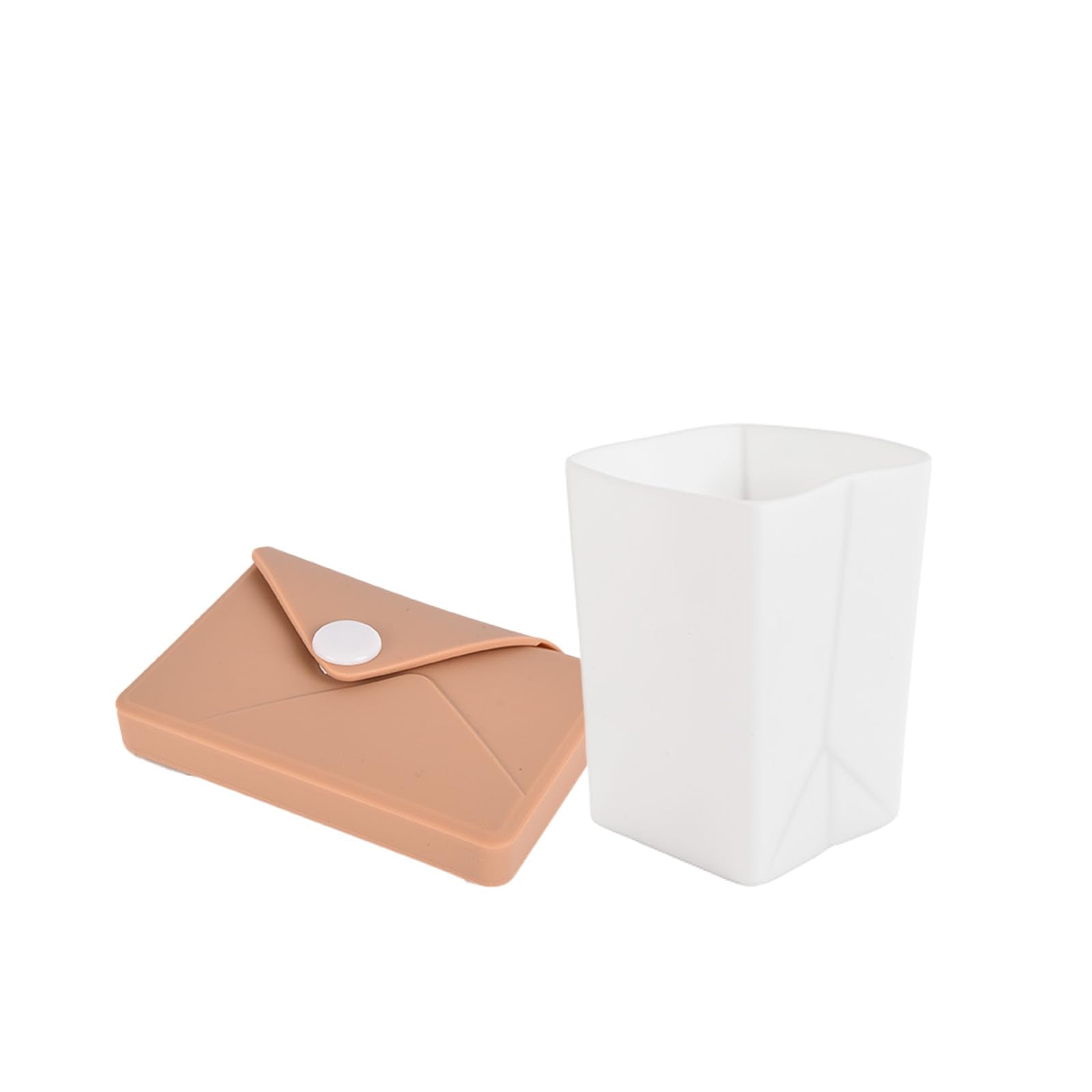 Lunarthos silicone collapsible cup in storage case, ideal for travelers.