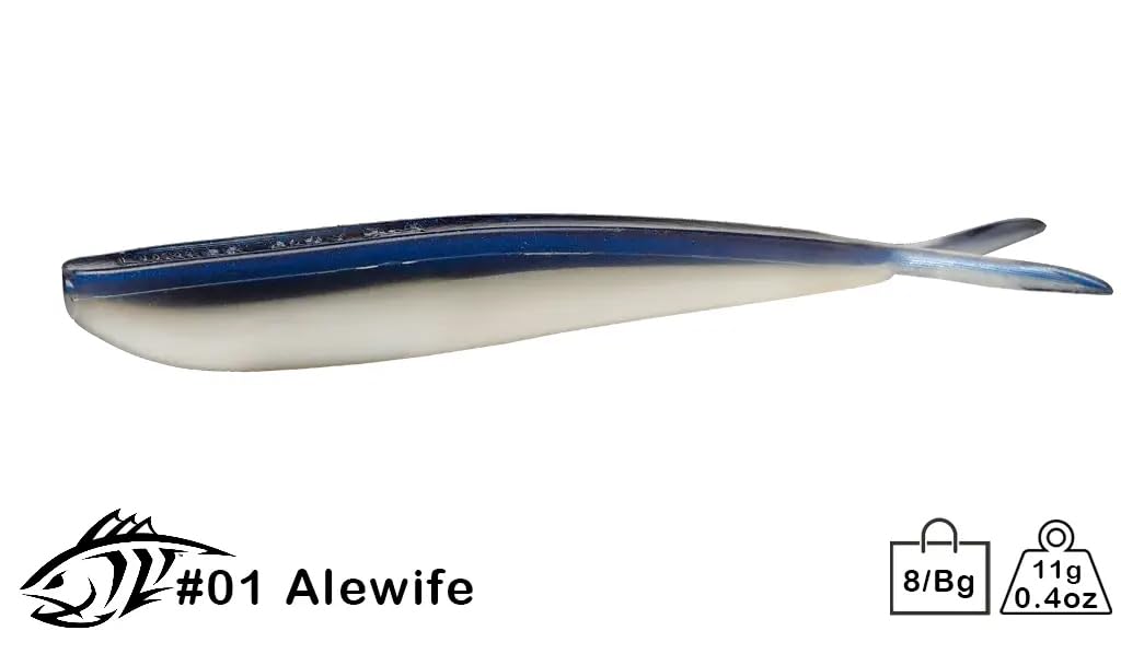 Lunker City Fin-S Fish 5.75 body view emphasizes soft plastic lure realism for bass.