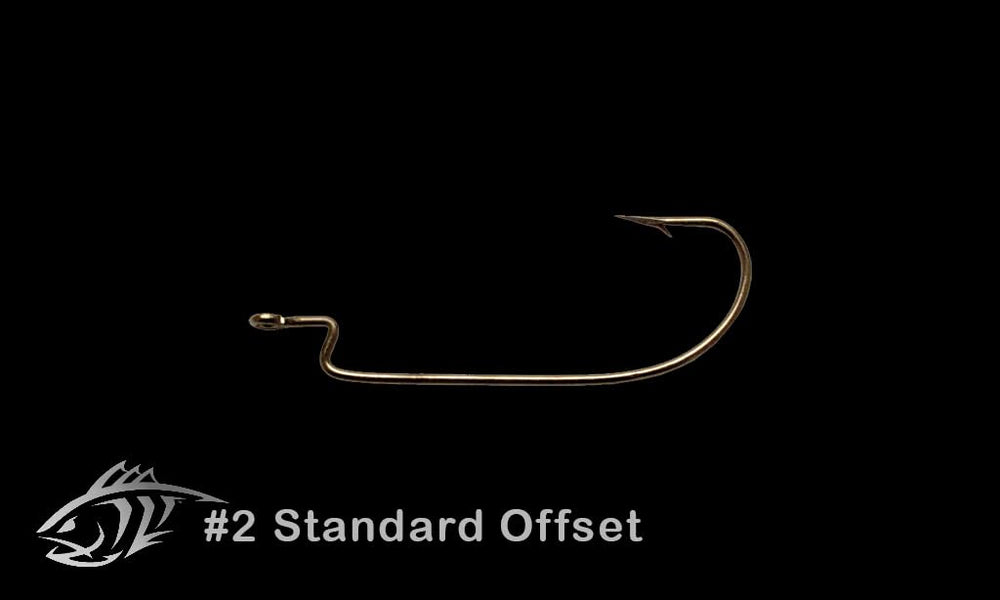 Lunker City offset hook pack displayed for Texas rig setups