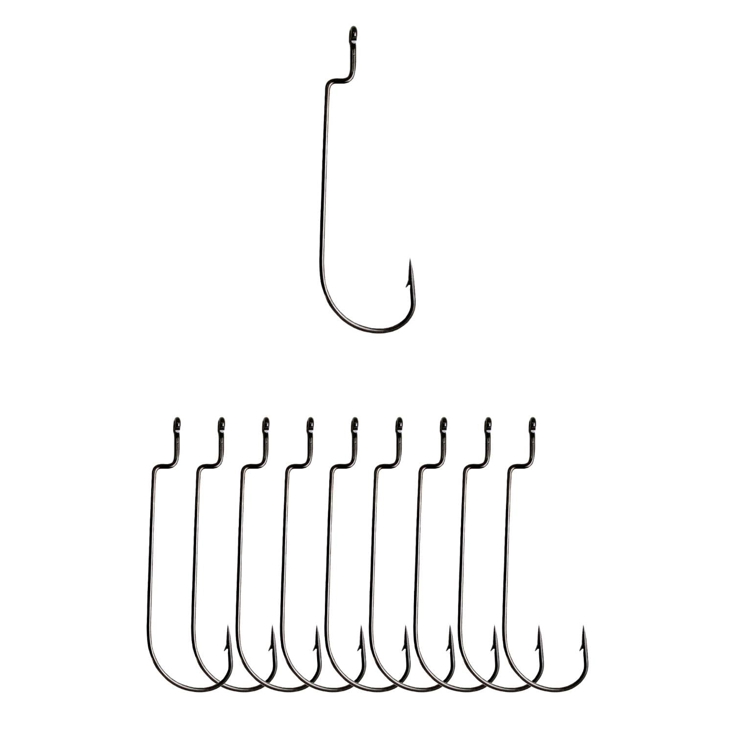 Lunker City offset hook closeup highlighting the extra long shank for Slug-Go balance