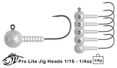 Lunker City Pro Lite jig head with black nickel UltraPoint 3-0 hook for reliable hookups