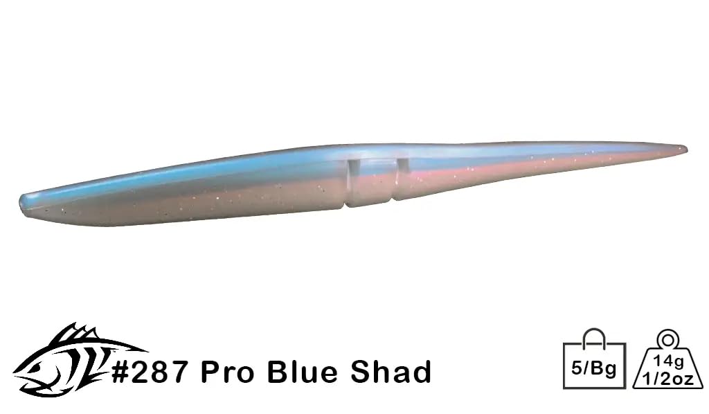 Close-up of Lunker City Slug-Go 7.5in soft plastic texture