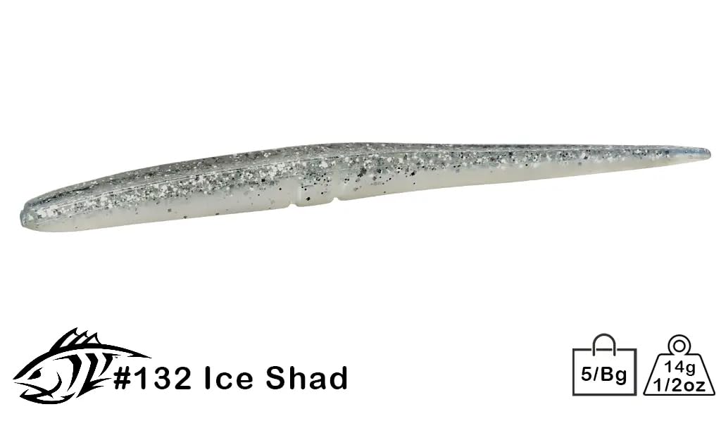 Lunker City Slug-Go slim stick bait profile entices freshwater bass.
