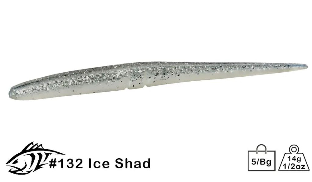 Lunker City Slug-Go slim stick bait profile entices freshwater bass.