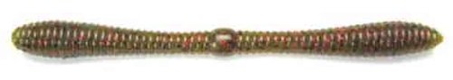 Lunker City Spanky Worm 5 inch salted plastic lure for wacky rigs in Watermelon Red Flake for bass