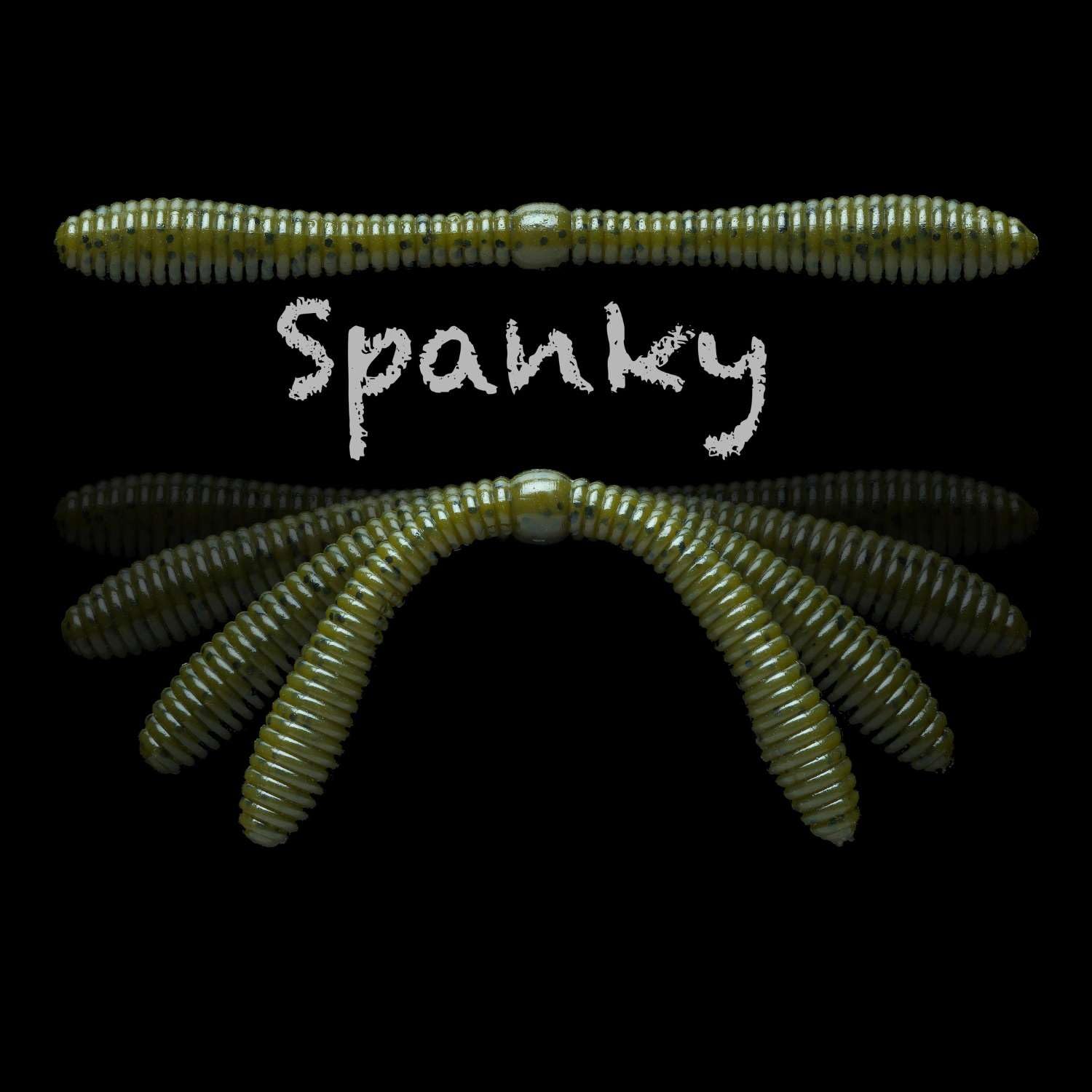 Lunker City Spanky Worm 5in bait offers salted scent and buoyant feel for bass.