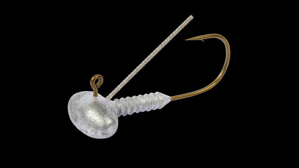 Lunker City Twin Cable Guard shielding the hook point during structure fishing.