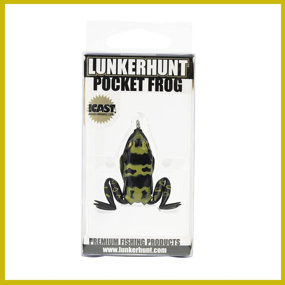 Pocket Frog lure used for bass, pike, and trout in fresh and saltwater.