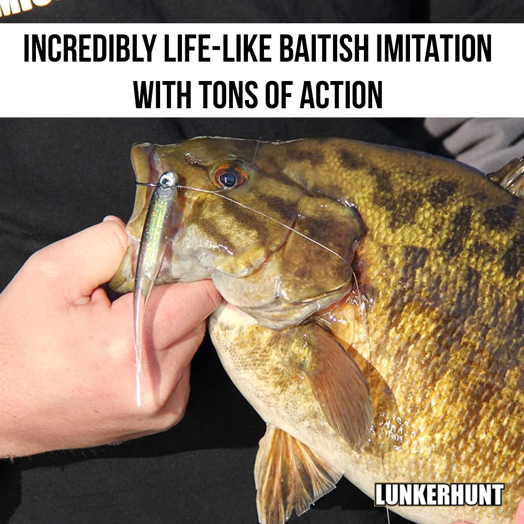 Lunkerhunt Bento Bait lure designed at 3 inches and 0.8 oz.