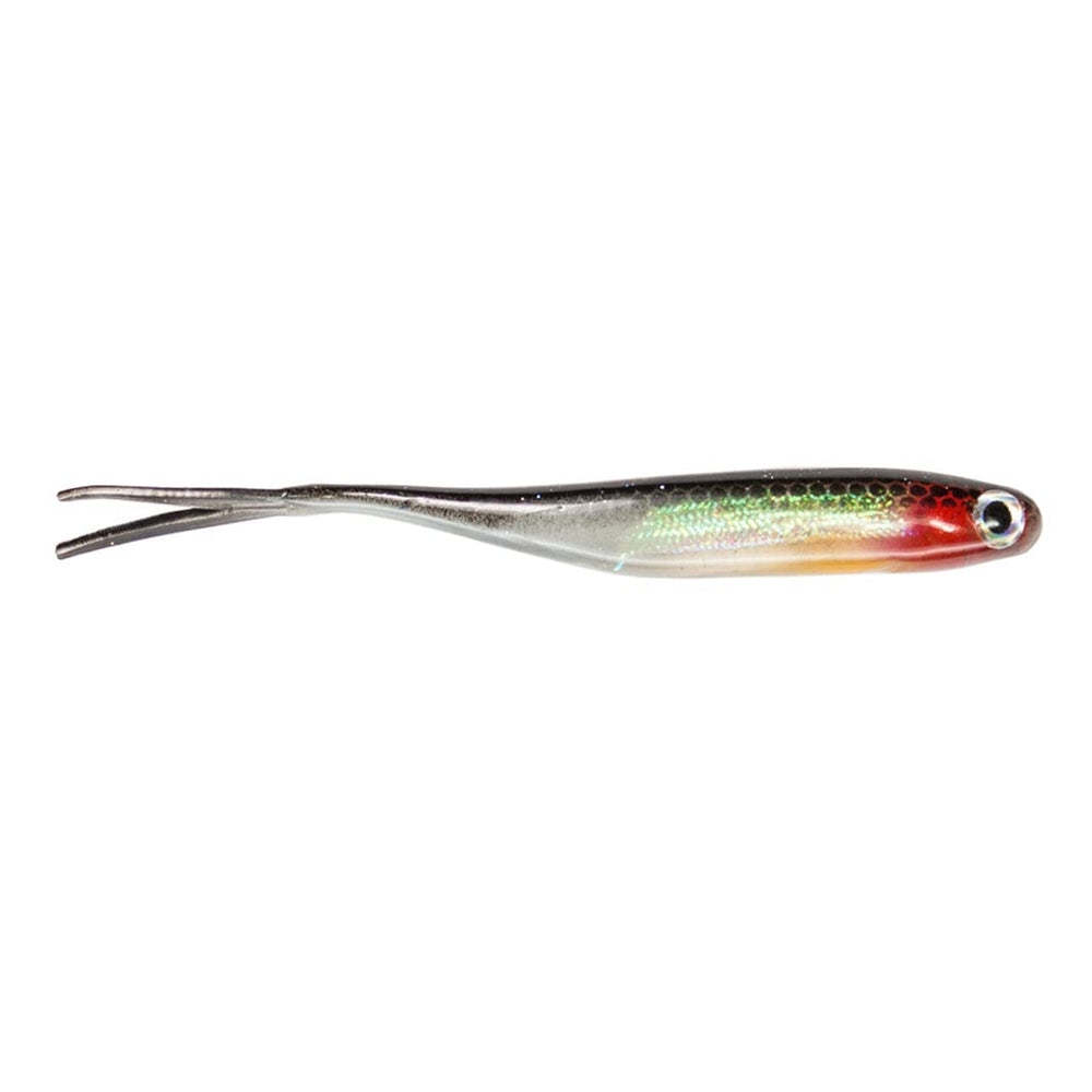 Lunkerhunt Bento bait lure with split-tail design attracts bass and trout.