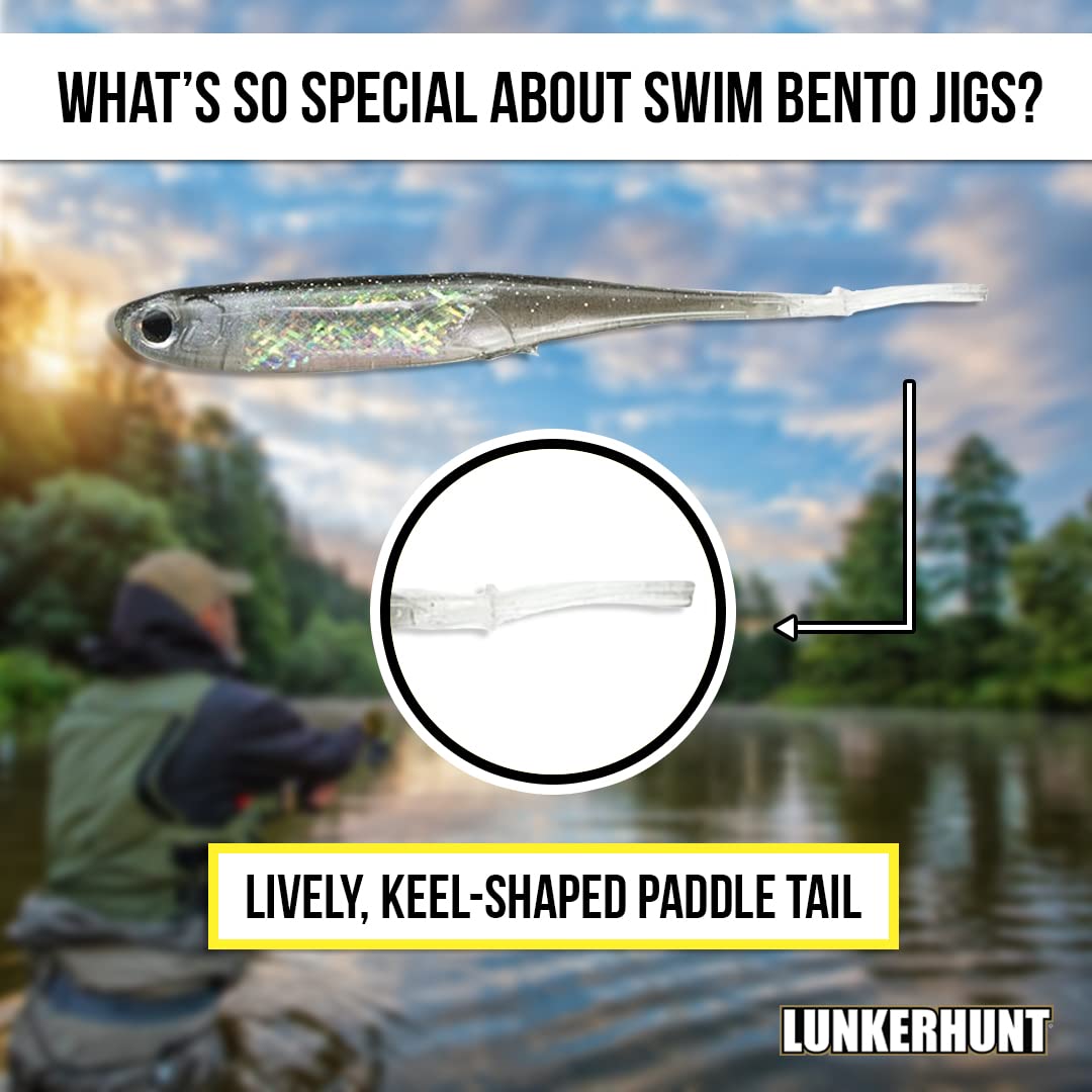 Lunkerhunt Bento Bait lure with holographic core for eye-catching flash.