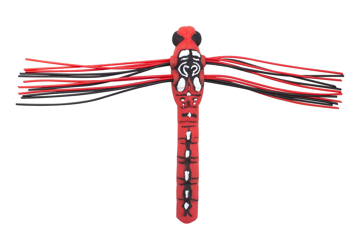 Lunkerhunt Dragonfly with double skirted wings boosts topwater visibility for bass