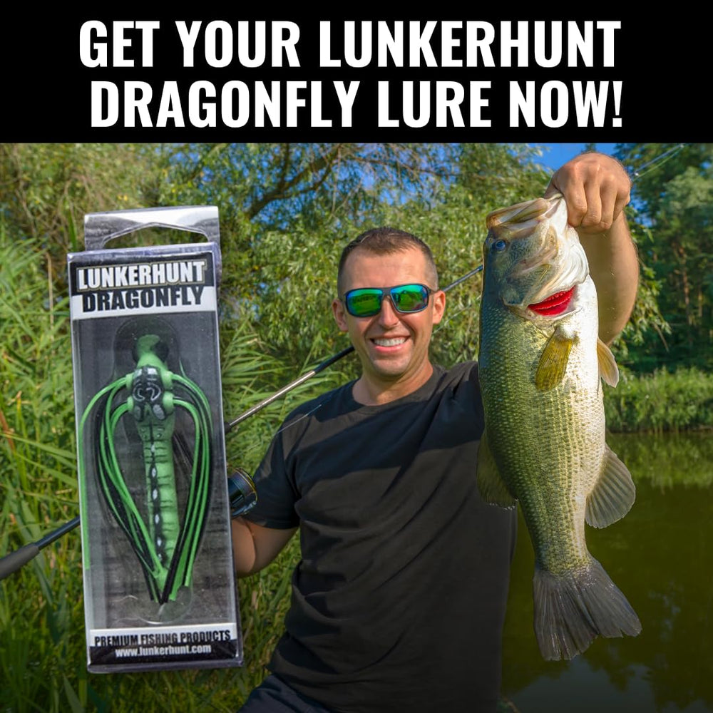 Lunkerhunt Dragonfly Lure is ideal for bass and pike in freshwater.