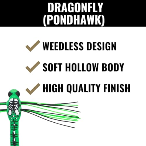 Lunkerhunt Dragonfly Lure has a slim body for natural movement.
