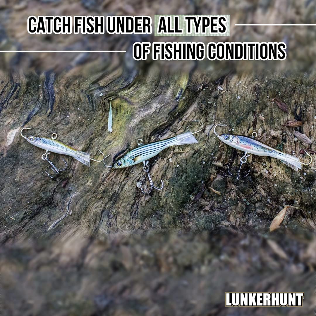 Lunkerhunt fast sinking ice jig reaches depth quickly for deep bites