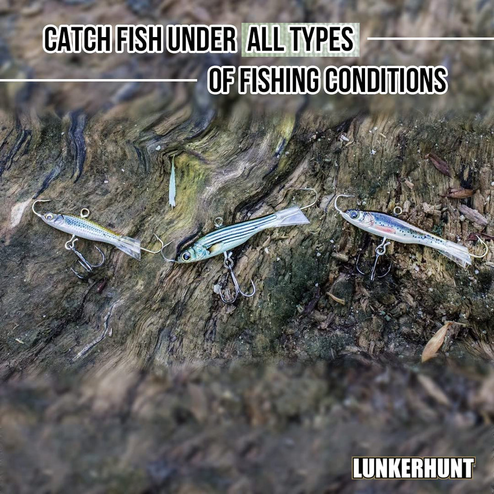 Lunkerhunt fast sinking ice jig reaches depth quickly for deep bites