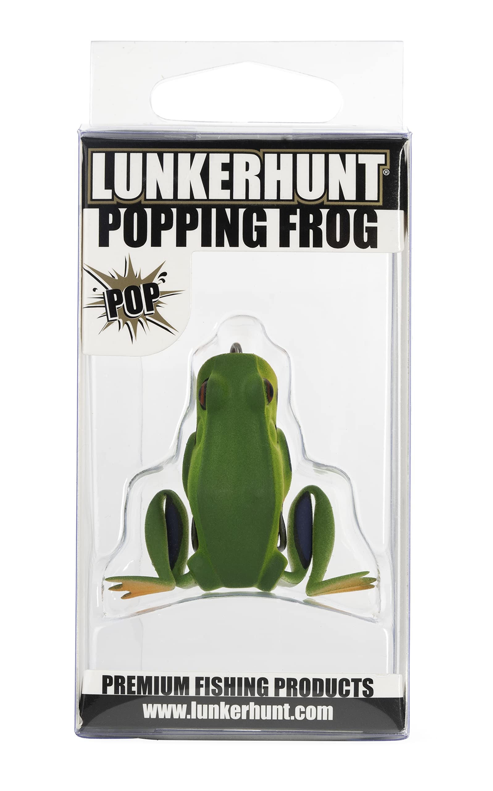 Lunkerhunt frog lure casts along edges and through grass for bass.