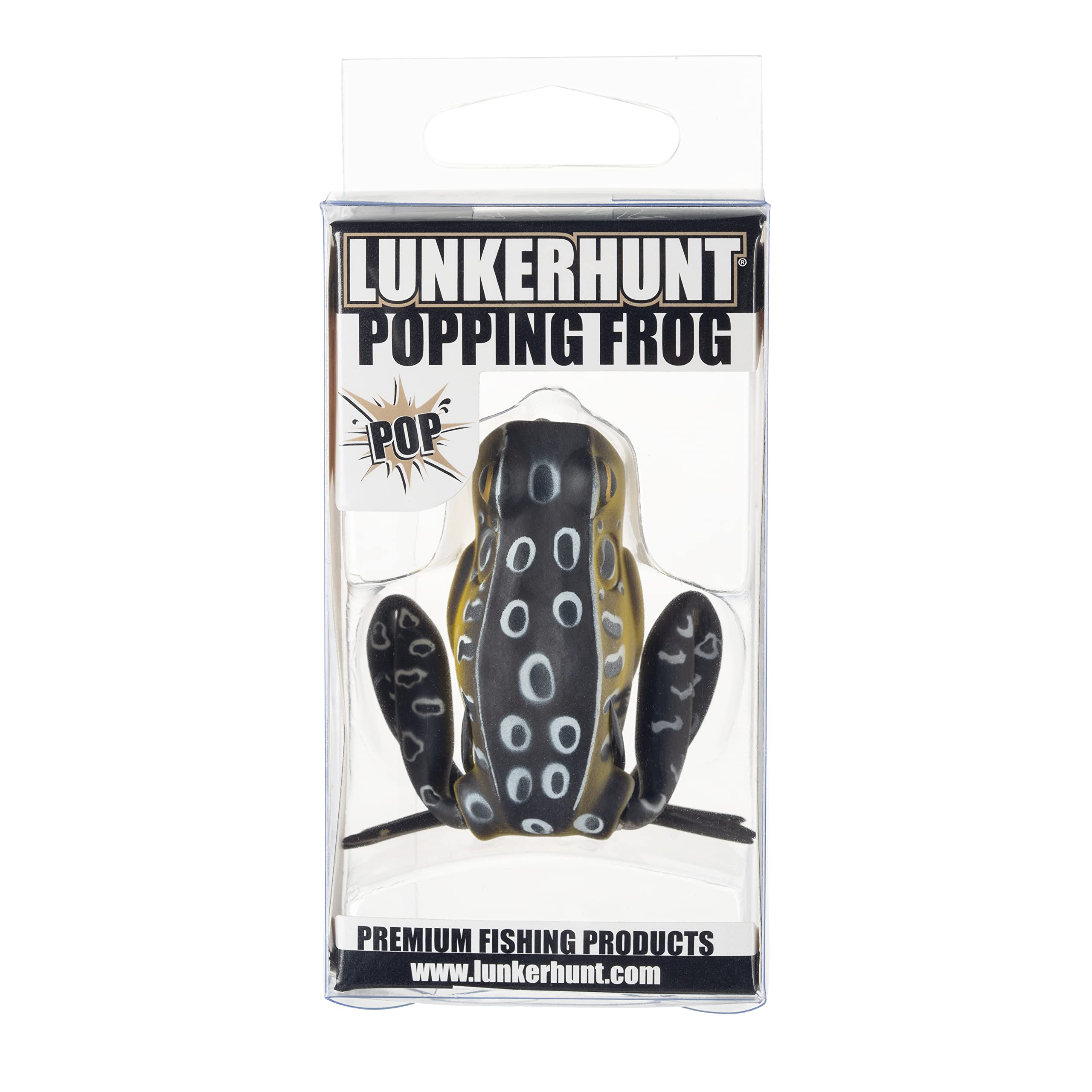 Lunkerhunt frog lure compact 2.25-inch profile for easy handling.
