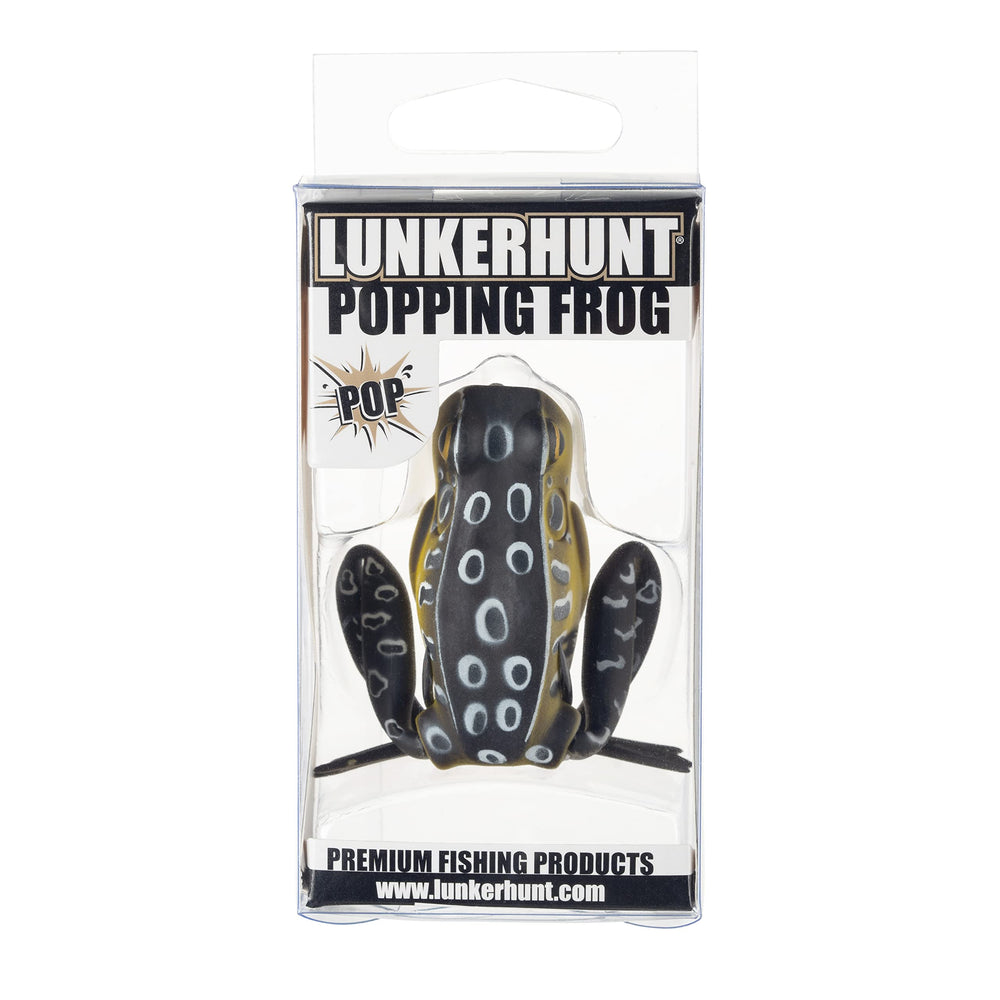 Lunkerhunt frog lure compact 2.25-inch profile for easy handling.