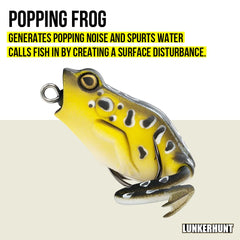 Lunkerhunt frog lure weedless design suitable for grasses and cover.