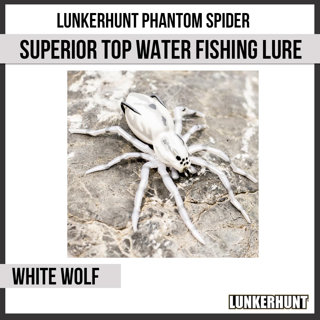 Lunkerhunt Phantom Spider hollow body design enables smooth walking action.