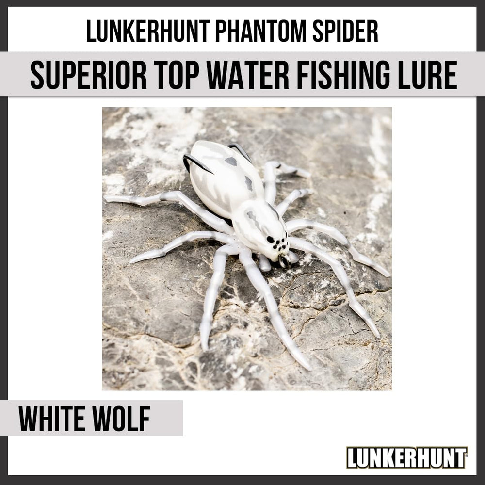 Lunkerhunt Phantom Spider hollow body design enables smooth walking action.