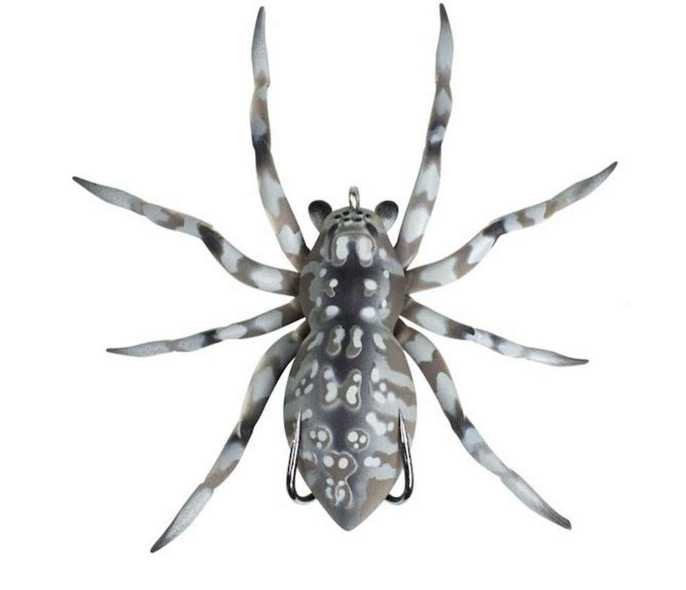 Lunkerhunt Phantom Spider lure front view with lifelike legs for bass topwater action