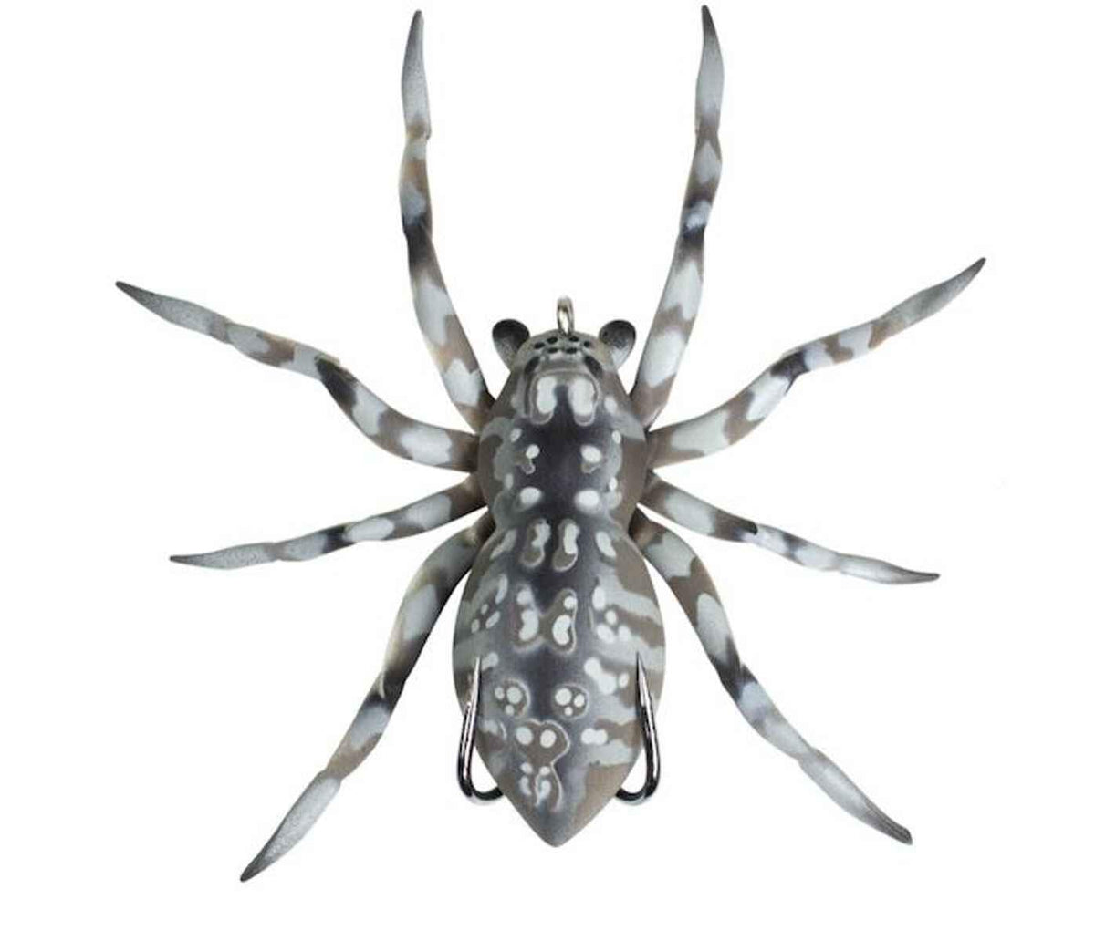 Lunkerhunt Phantom Spider lure front view with lifelike legs for bass topwater action