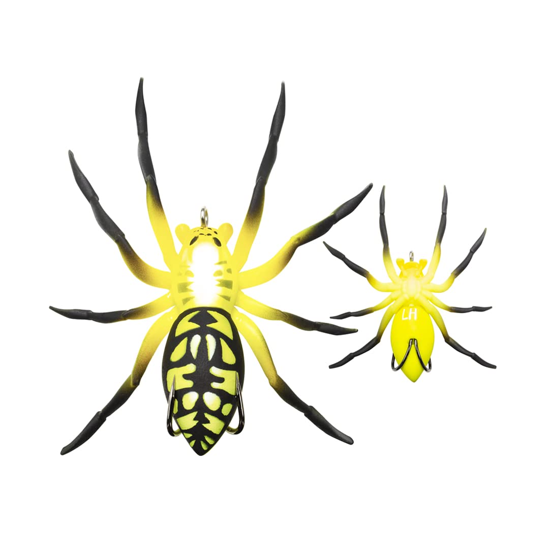 Lunkerhunt Phantom Spider lure front view with hollow body for natural topwater action.