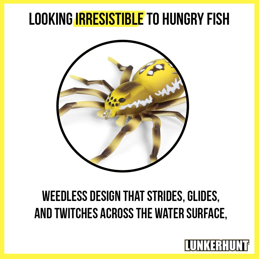 Phantom Spider hollow body weedless design aids weed-free retrieves.