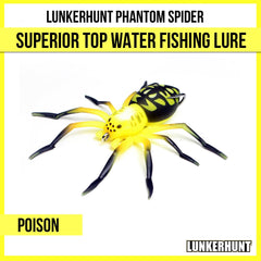 Lunkerhunt Phantom Spider lure side view highlighting lifelike walking action across the water.
