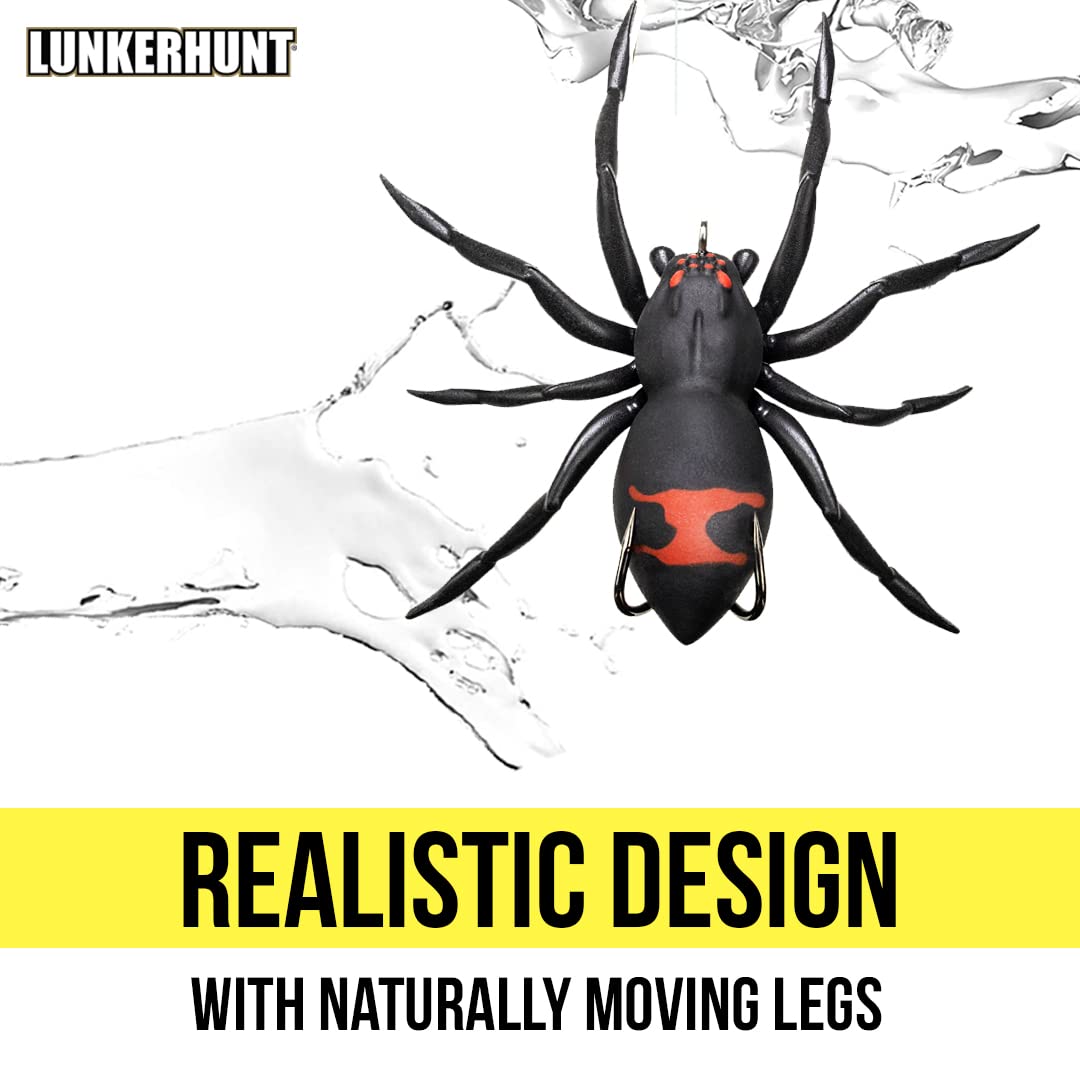 LUNKERHUNT Phantom Spider surface glide illustrates enticing topwater action for strikes.
