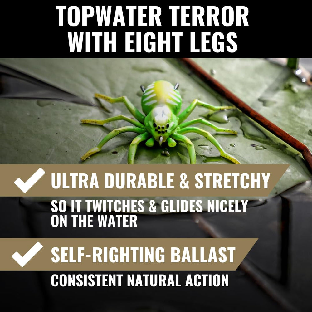 Weedless Phantom Spider design ready for weed-filled waters