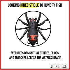 LUNKERHUNT Phantom Spider weedless design enables snag-free casts through heavy cover.
