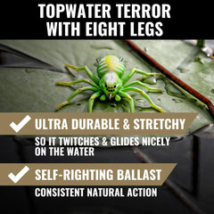 Weedless Phantom Spider design ready for weed-filled waters