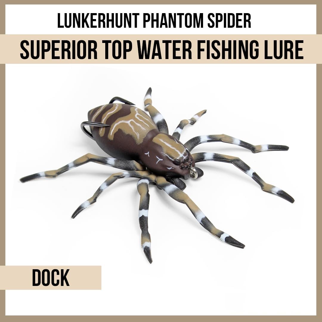 Lunkerhunt Phantom Spider showing walking action on water surface for bass